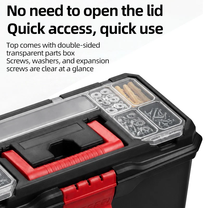 13 Inch Organiser Toolbox Storage Box with Compartments