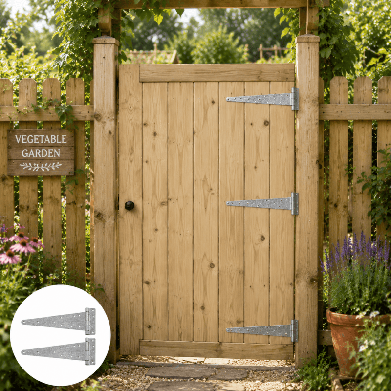 2PCS 18 Inch Heavy Duty T Hinges with Screws Durable Door Hinges