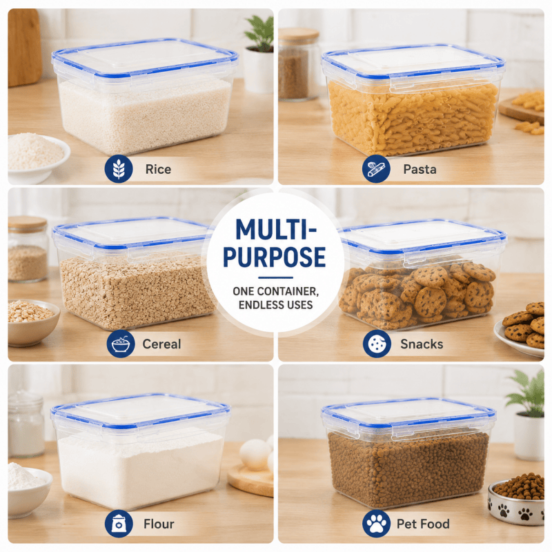 5000ML Food Storage Container Large Rectangular Leakproof Box