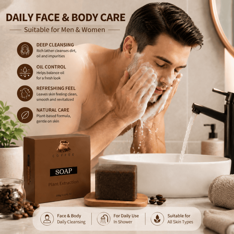 Coffee Natural Handmade Soap Bar for Face Body