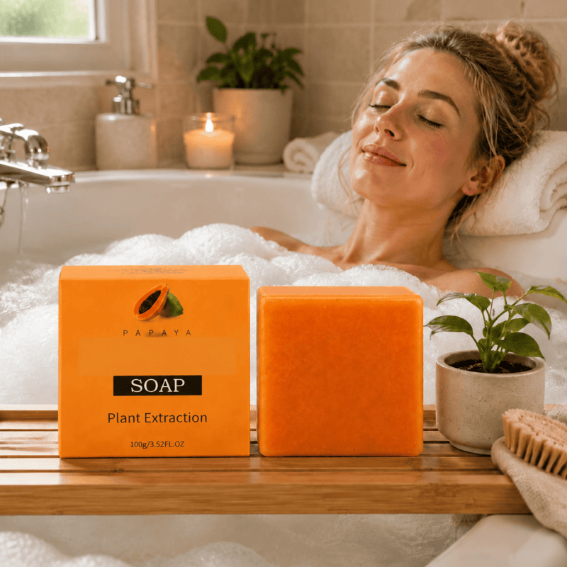 Papaya Natural Handmade Soap Bar for Face Body