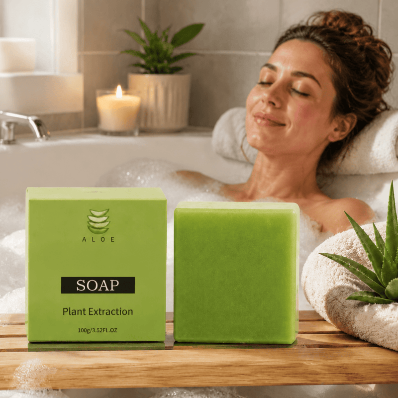 2PCS Aloe Papaya Natural Handmade Soap Bar for Face Body