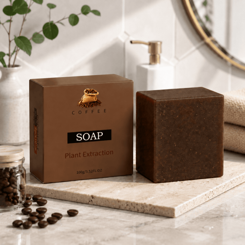 2PCS Ginger Coffee Natural Handmade Soap Bar for Face Body