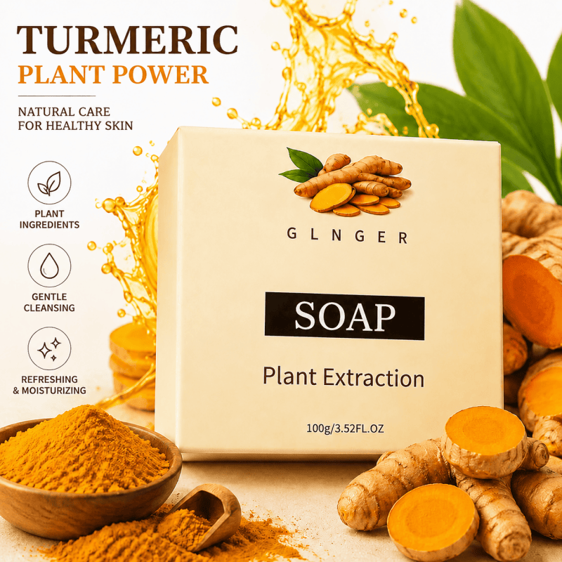 2PCS Ginger Coffee Natural Handmade Soap Bar for Face Body