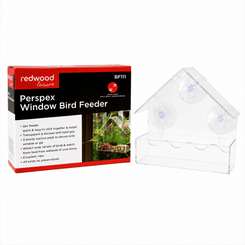 2PCS Acrylic Window Bird Feeder Clear Suction Cup for Wild Bird