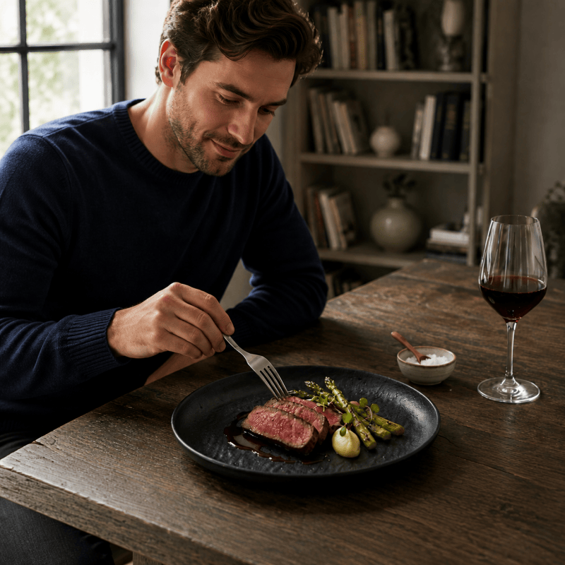 Black Melamine Dinner Plate 24cm Round Plate Lightweight Tableware