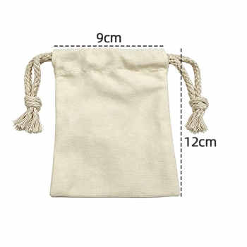 10PCS Cotton Drawstring Bags 9x12cm Reusable Bags Gift Bags