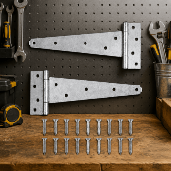 2PCS 18 Inch Heavy Duty T Hinges with Screws Durable Door Hinges