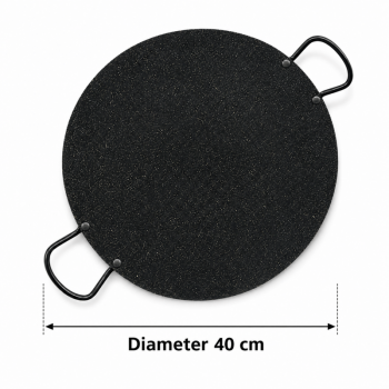 40cm Non Stick Tawa Griddle Pan Double Handle Flat Cooking