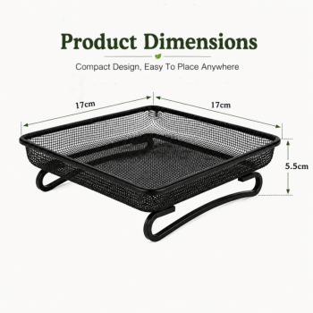 Square Ground Bird Feeder Tray Mesh Feeding Platform for Wild Birds Outdoor