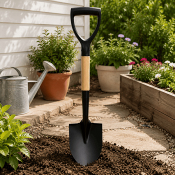 68cm Garden Shovel with D Grip Round Border Spade Digging Spade