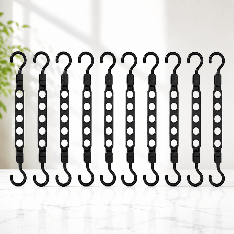 10PCS Space Saving Hangers Clothes Hanger Organiser Cascading Wardrobe