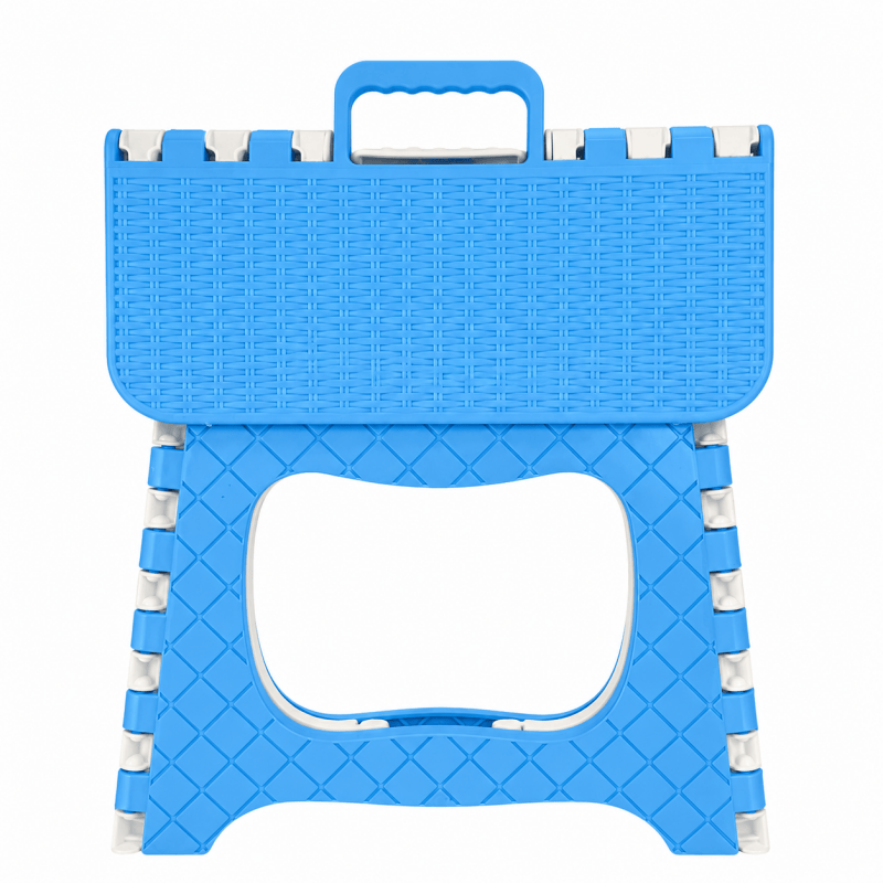 Blue Heavy Duty Folding Step Stool with Carry Handle