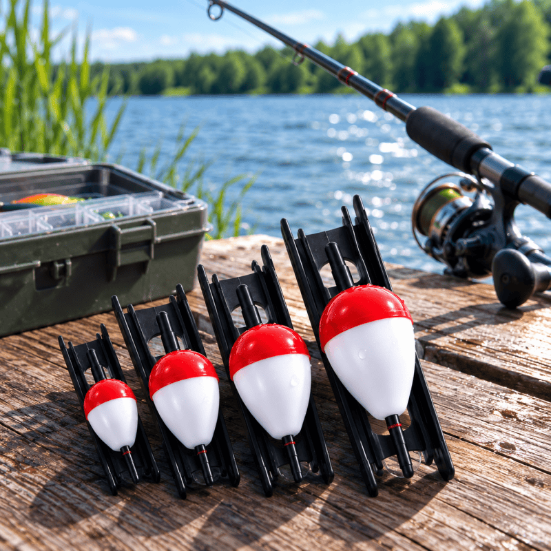 4PCS Pre Rigged Fishing Bobbers Fishing Floats Bobbers Set