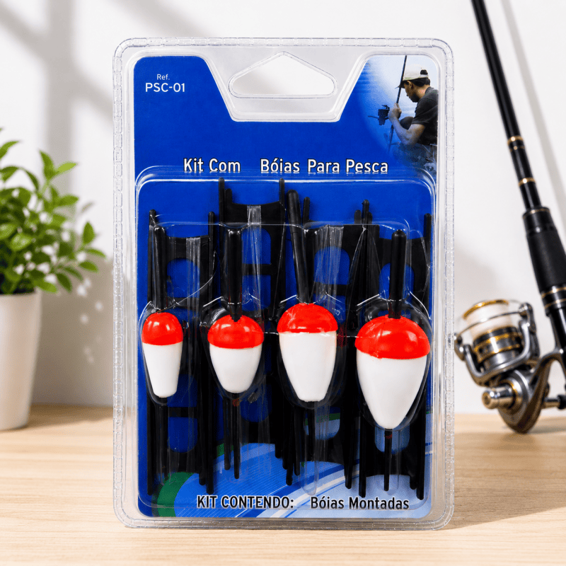 4PCS Pre Rigged Fishing Bobbers Fishing Floats Bobbers Set