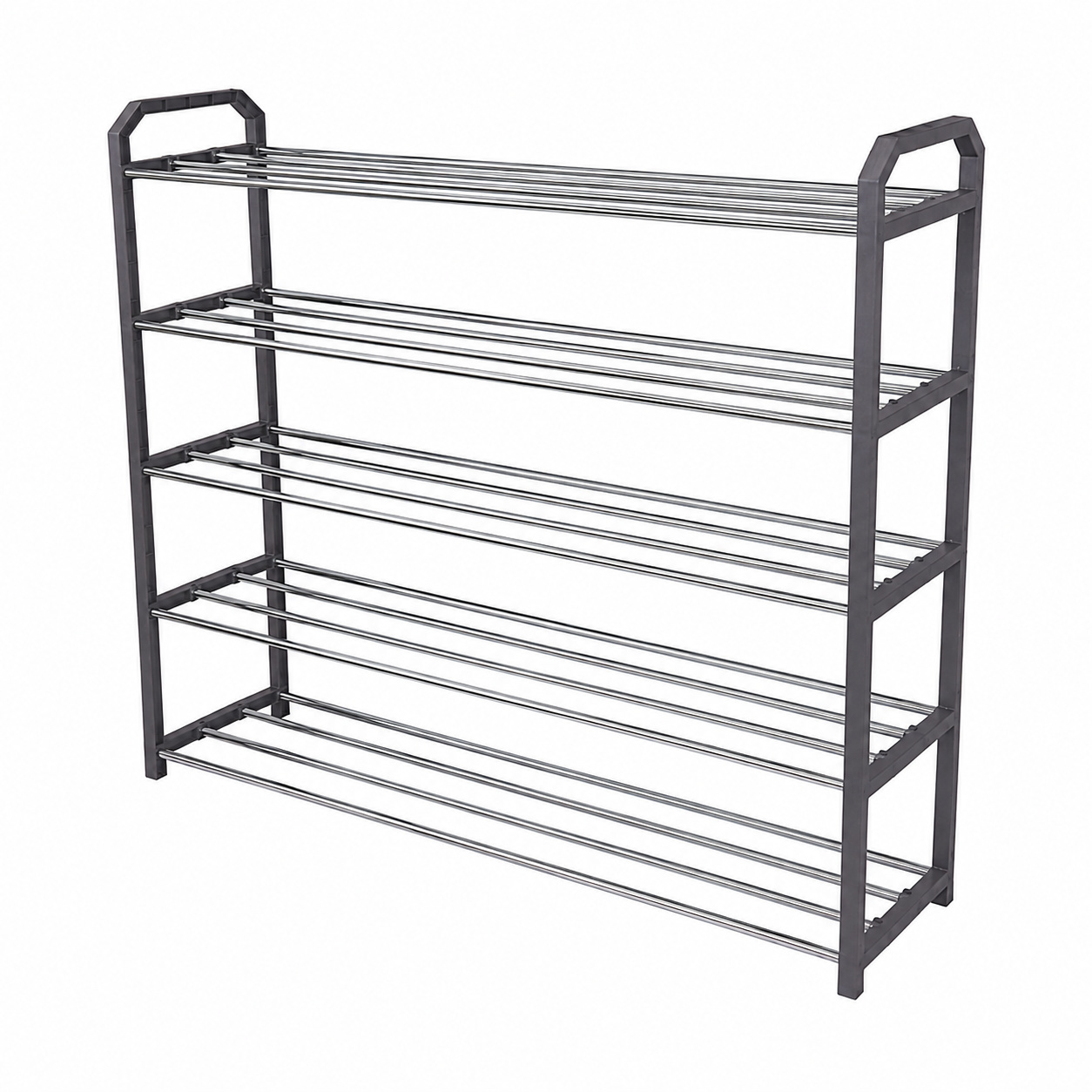 5 Tier Shoe Rack Stand Storage Organiser Metal Shoes Shelf