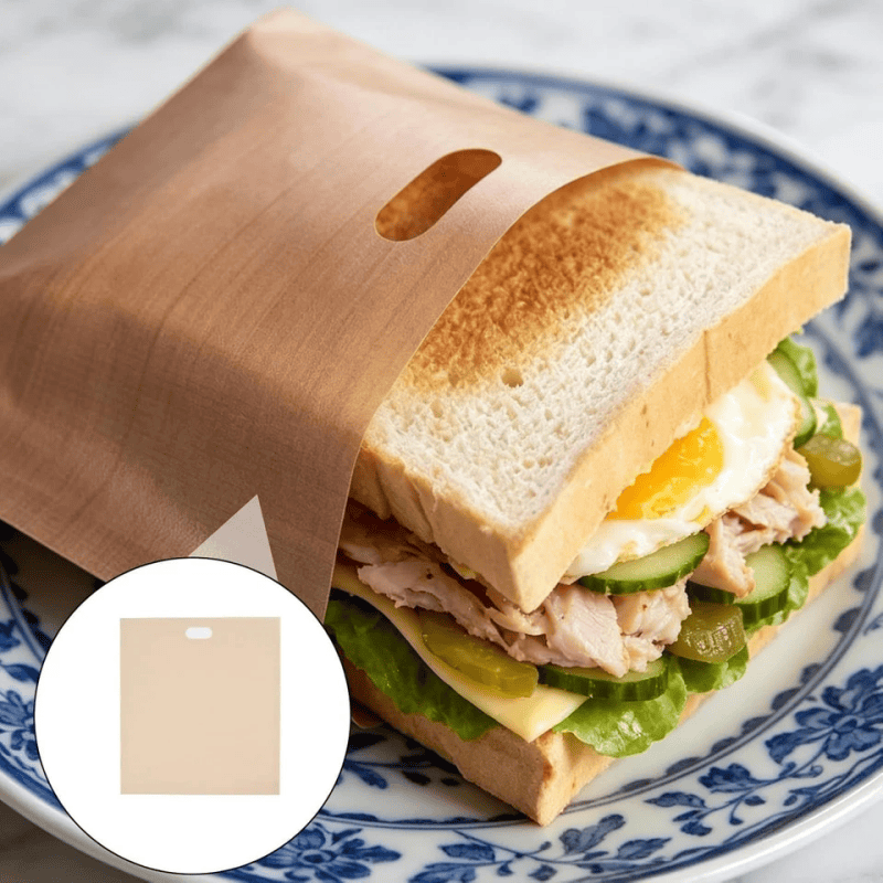 10PCS Reusable Toaster Bag Large Non Stick Toast Sandwich Bags