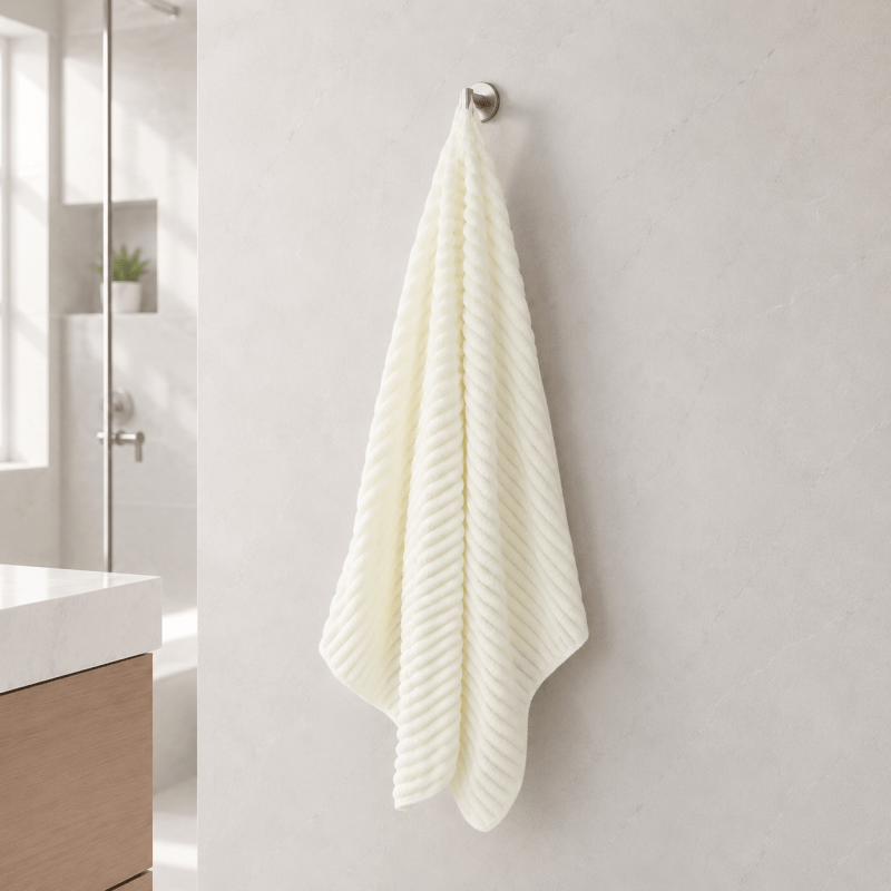 4PCS White Bath Towels 70 x 135cm Coral Fleece Soft Absorbent Quick Dry Xmas Gift Set