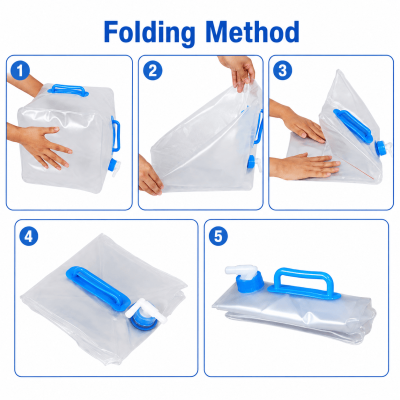 20L Foldable Water Container with Tap Portable Camping Water Carrier Bag