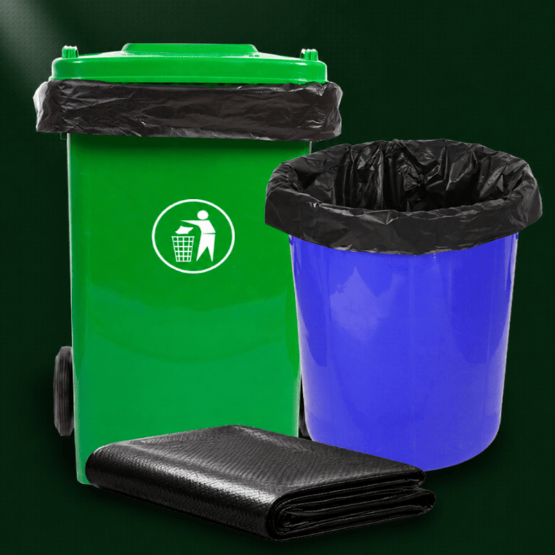 50pcs Heavy Duty Black Bin Bags 60 x 90cm Extra Thick Strong Refuse Rubbish Sacks Useful Up to 60L Bins