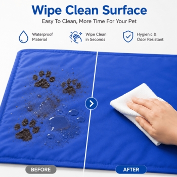 Dog Cooling Mat Dogs Self Cooling Pads Cat Pets Cooling Mats 40x50CM Blue