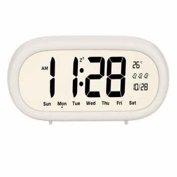 Digital Alarm Clock with Large LCD Display, Electronic Desk Clock