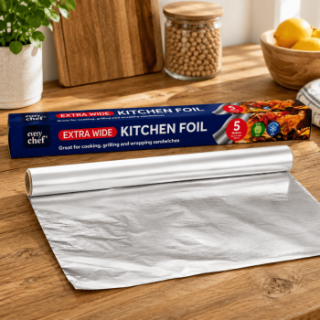 5 Rolls 5m x 440mm Extra Wide Kitchen Foil Aluminium Foil Roll for Cooking Baking