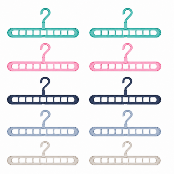 10Pack Clothes Hangers 9 Holes Wardrobe Organiser Small Dorm Space Saving Clothes Hangers