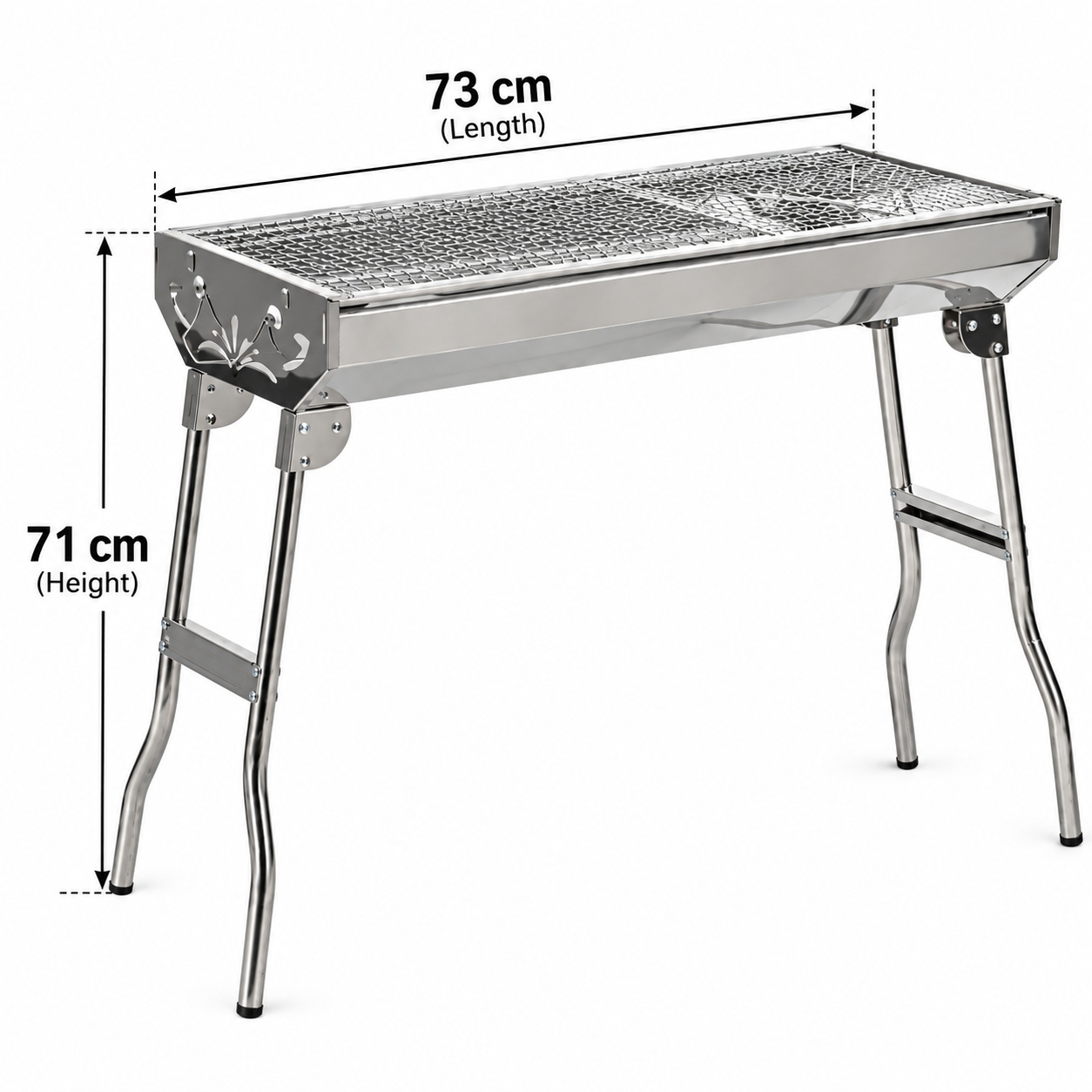 Folding BBQ Charcoal Barbecue Grill Steel Stainless Garden Picnic Camping Stove