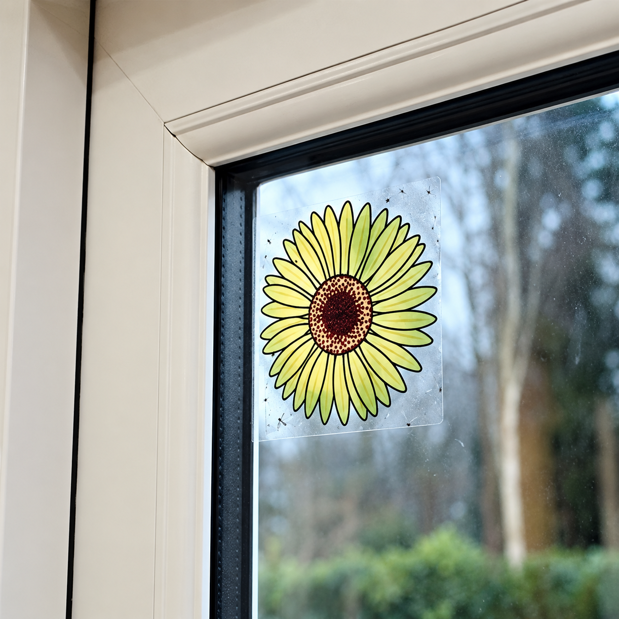 15pcs Fly Catcher Window Flower Traps Stickers Bug Insect Killer Sticky Window Trap