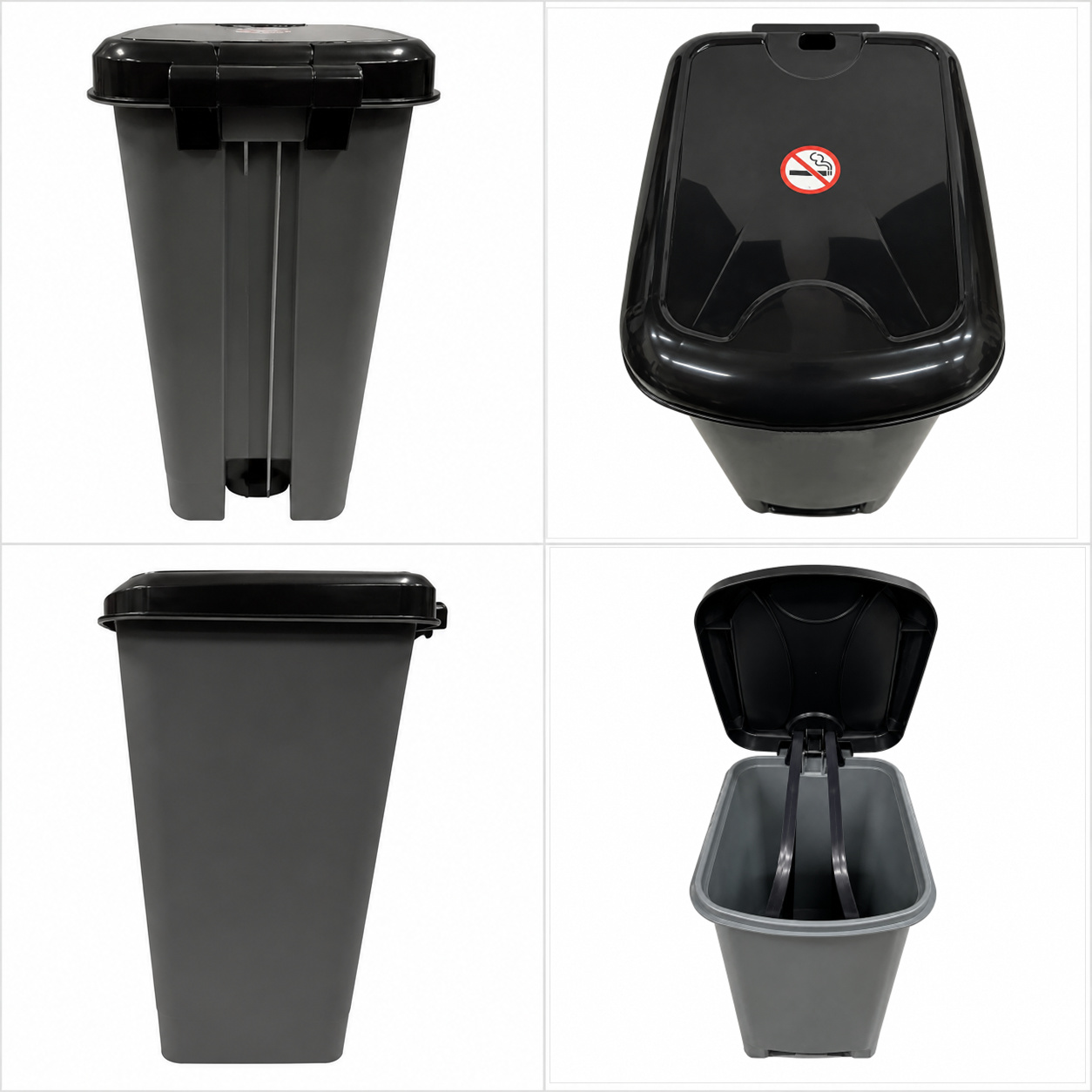 40L Slim Pedal Bin Waste Rubbish Bin with Lid for Kitchen Office 29 x 53 x 38cm