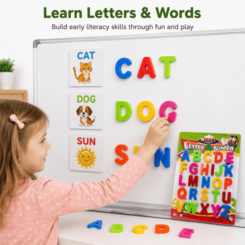 Magnetic Alphabet Letters A to Z Kids Educational Learning Spelling Toy Children Preschool Set