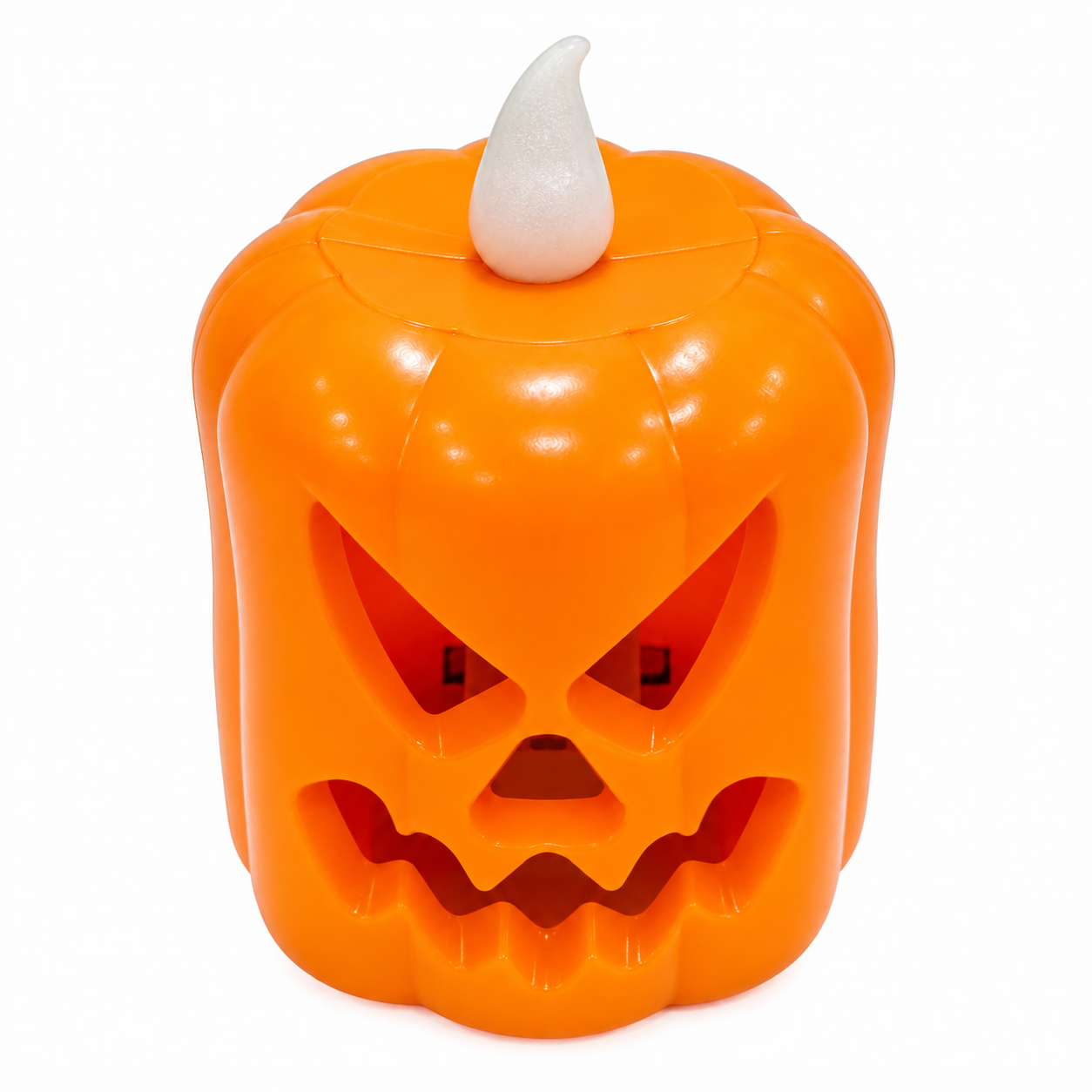 5 Pack Halloween Battery Tea Lights Pumpkin LED Flameless Candles Safe Battery Operated Orange Lights
