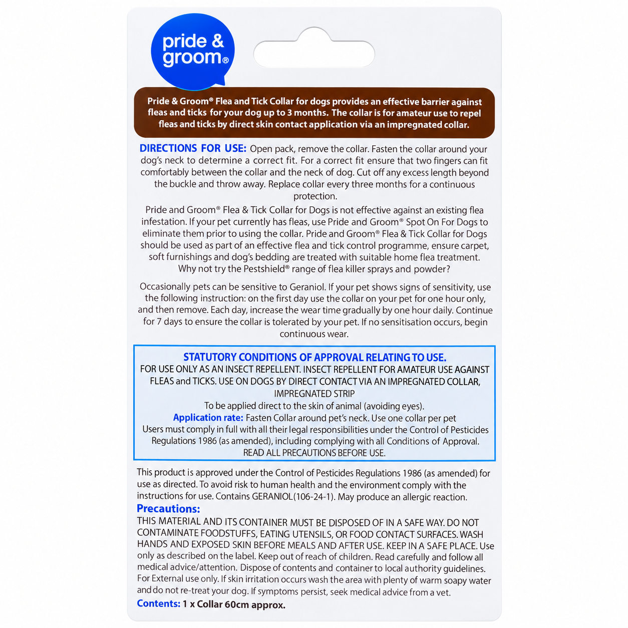 Flea Tick Collar Dogs Cats 3 Month Protection Repels Fleas 1Pc