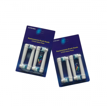 4pcs Electric Toothbrush Heads Compatible with Oral-B Braun Soft Replacement Brush
