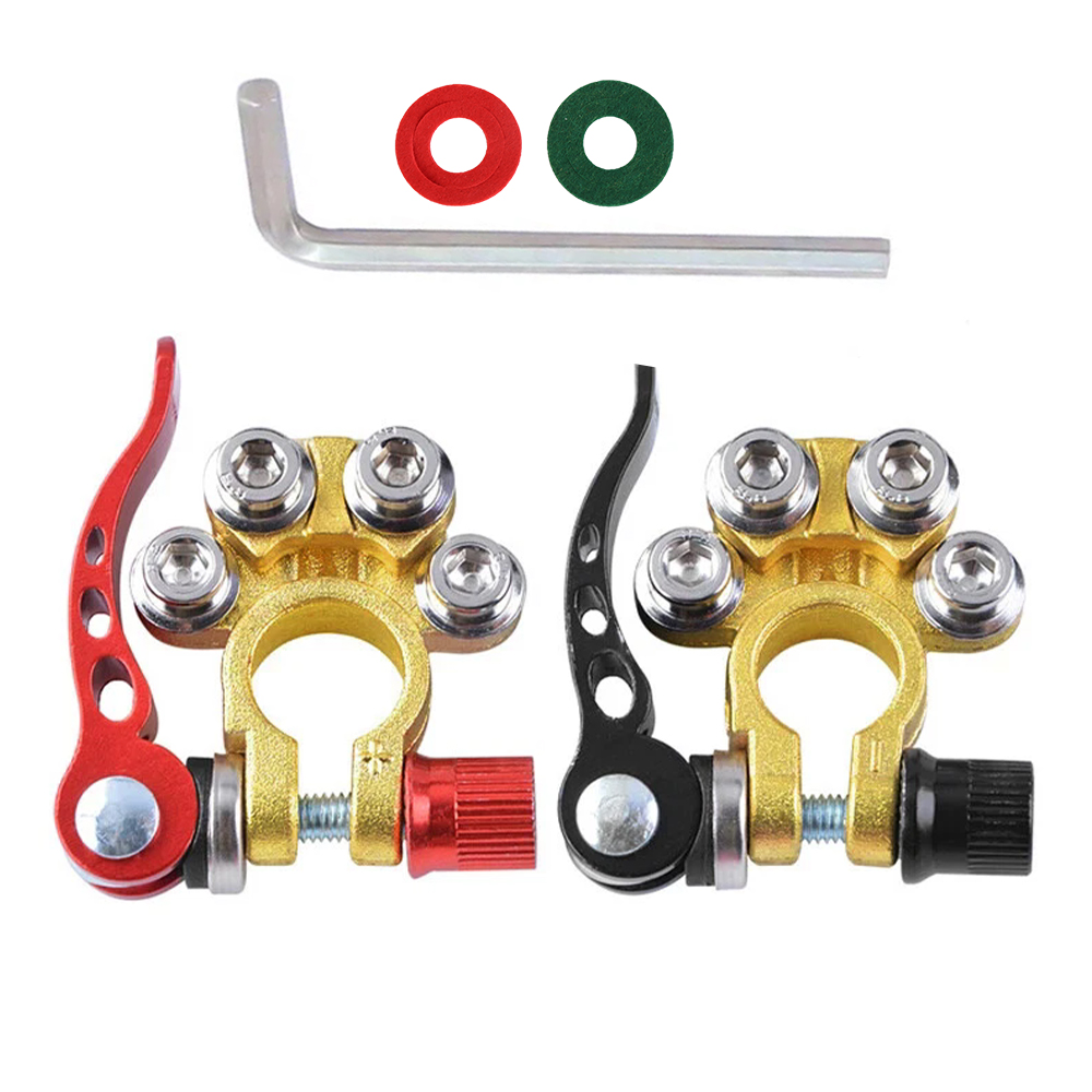 2 Pcs 12V Battery Terminals Connectors Clamps Quick Release for Caravan Car