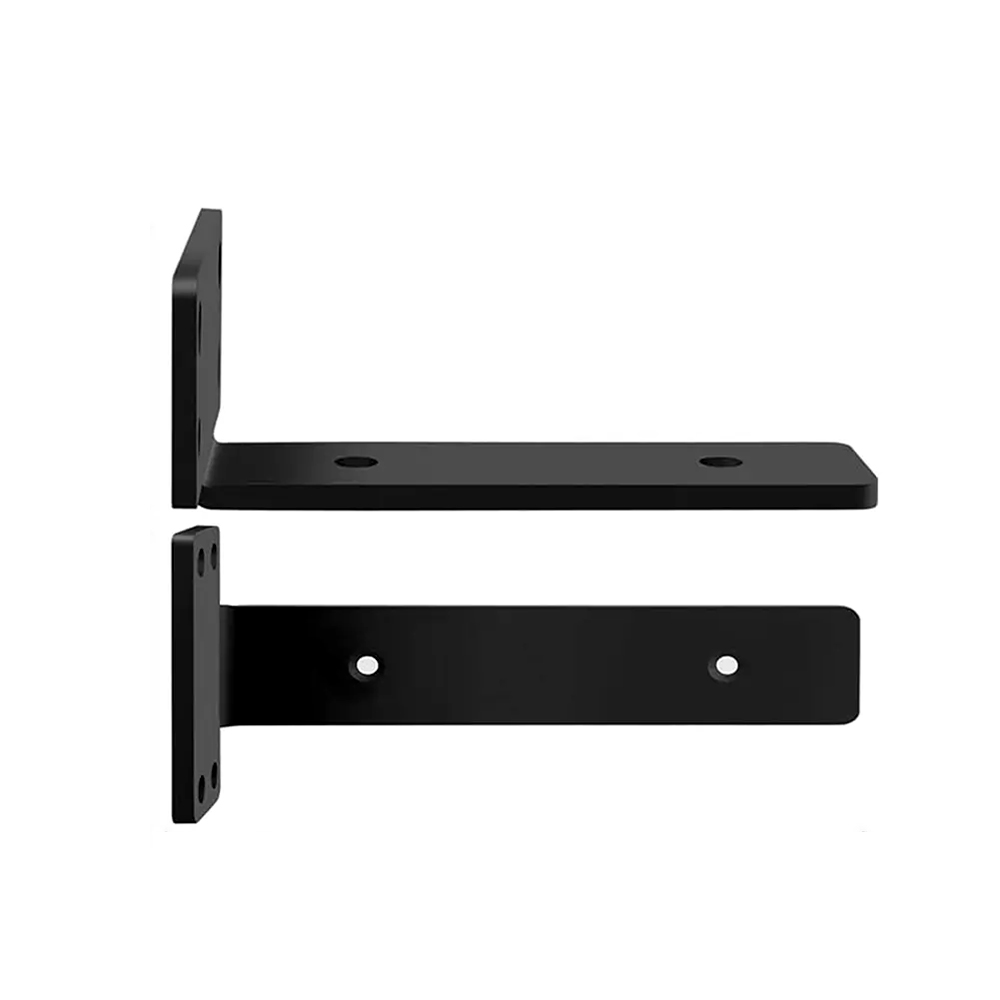 2PCS 20CM Floating Shelf Brackets Metal Construction with Anti-Slip Design