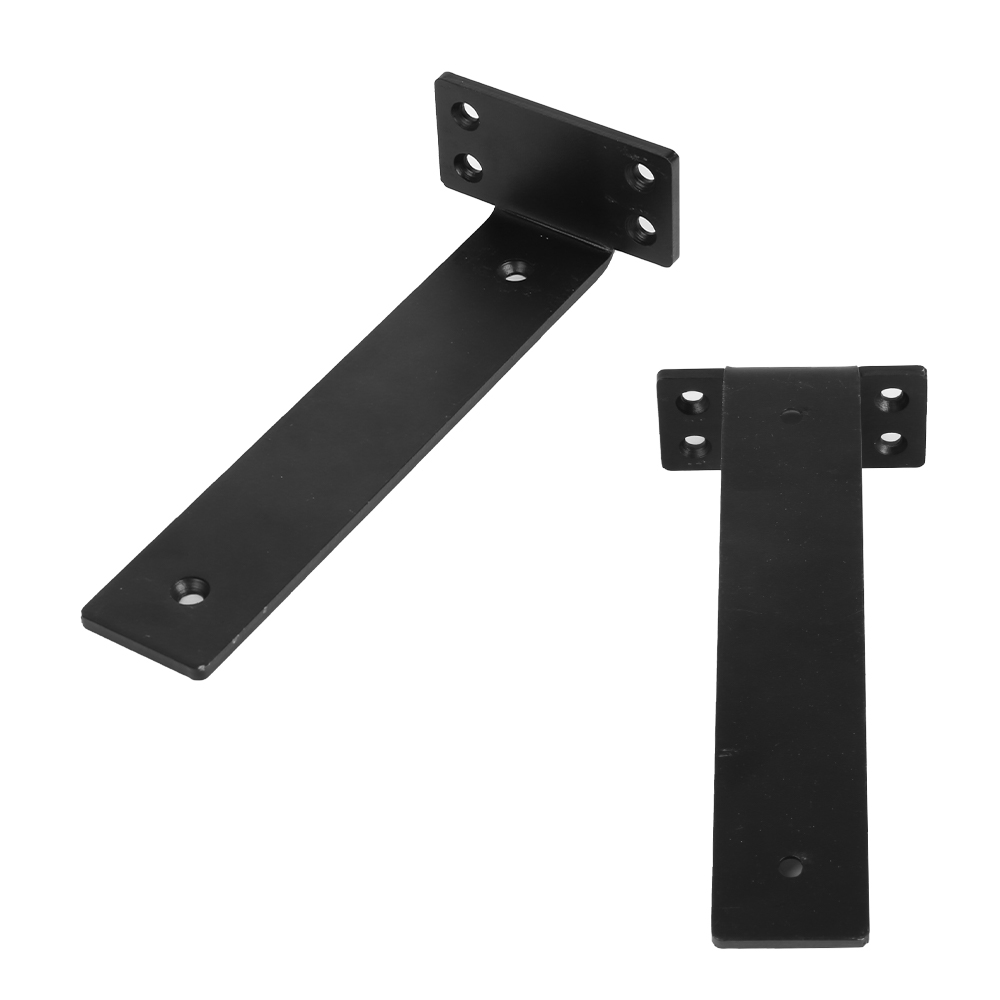 2PCS 20CM Floating Shelf Brackets Metal Construction with Anti-Slip Design