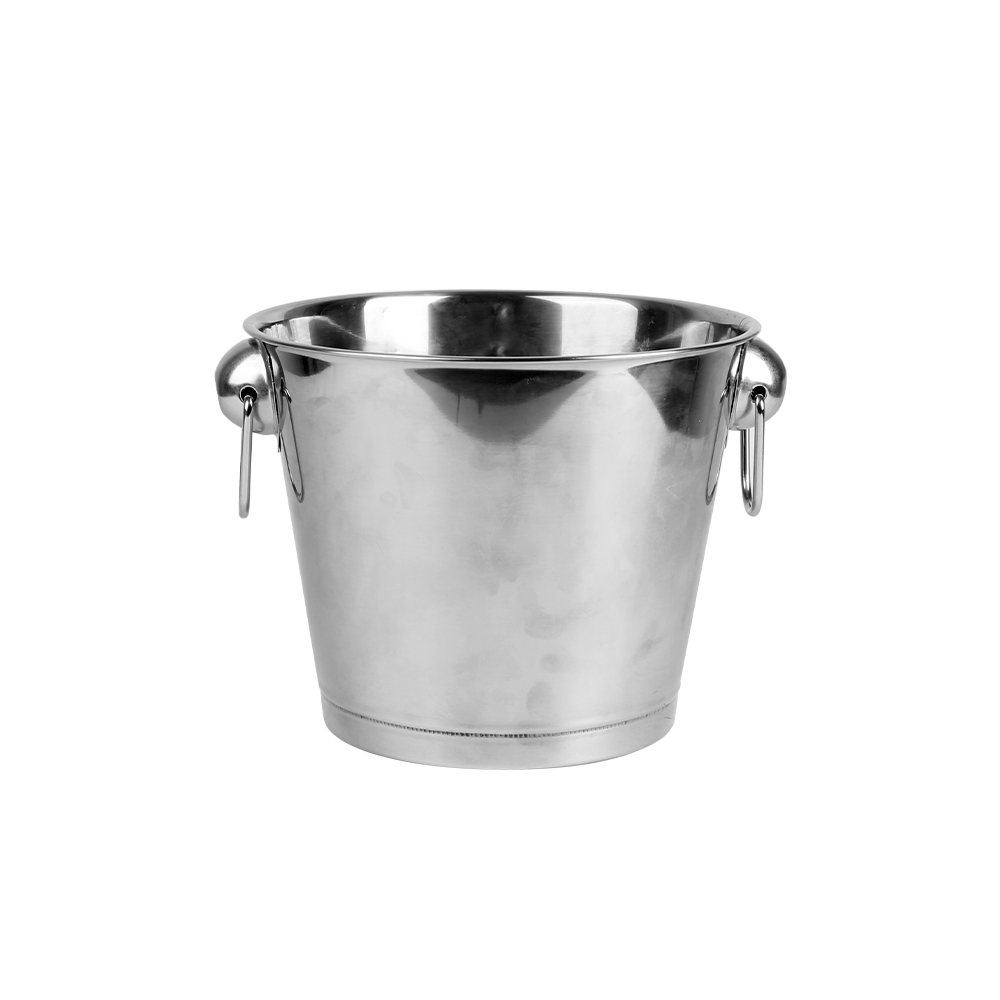 5L Stainless Steel Ice Bucket Wine Cooler with Handles for Bar Pub Party