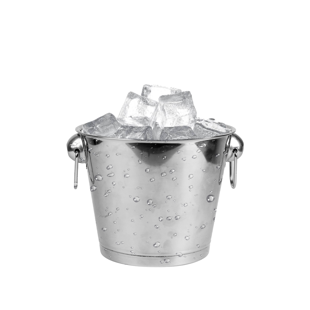 5L Stainless Steel Ice Bucket Wine Cooler with Handles for Bar Pub Party