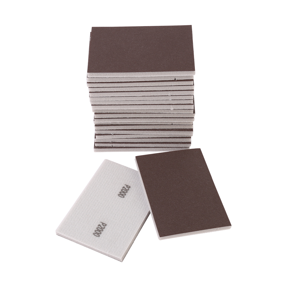 25pcs Double Side Wet Dry Sanding Sponge Pads Foam Sandpaper Blocks Brown