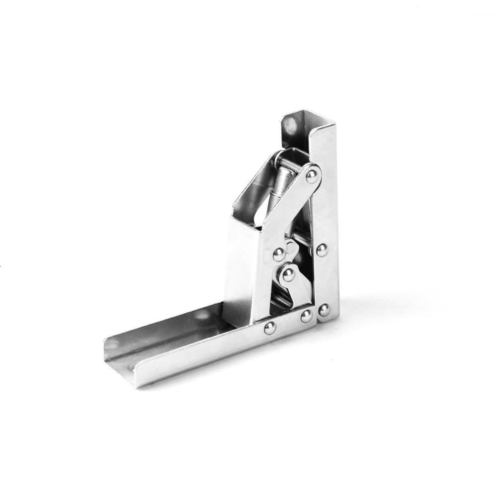 4Pcs 90 Degree Steel Shelf Hinges Folding Shelf Hinges Small Hidden Cabinet Hinges with Fixing Screws