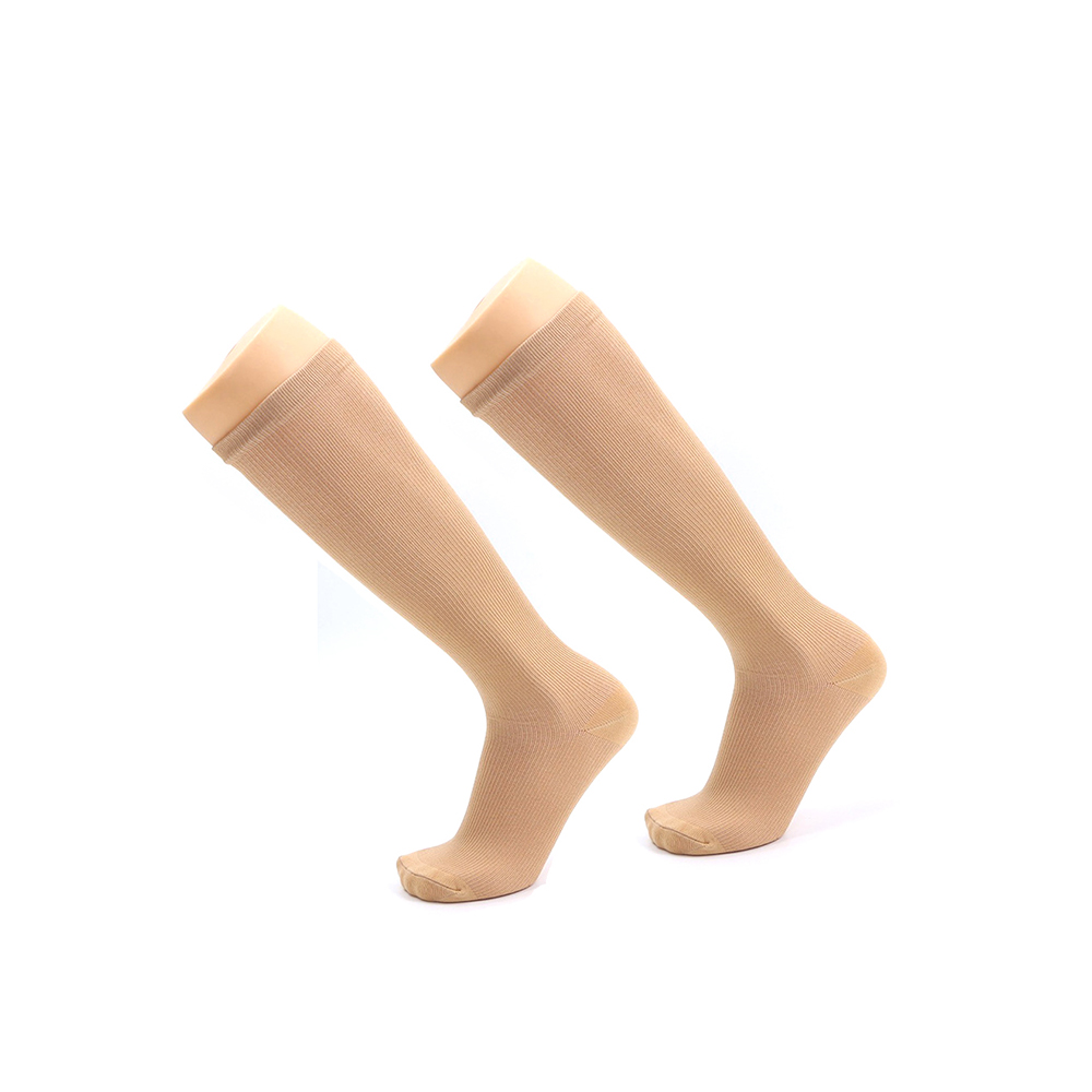 Unisex Anti-Fatigue Sport Compression Socks One Pair Skin Color S/M Size