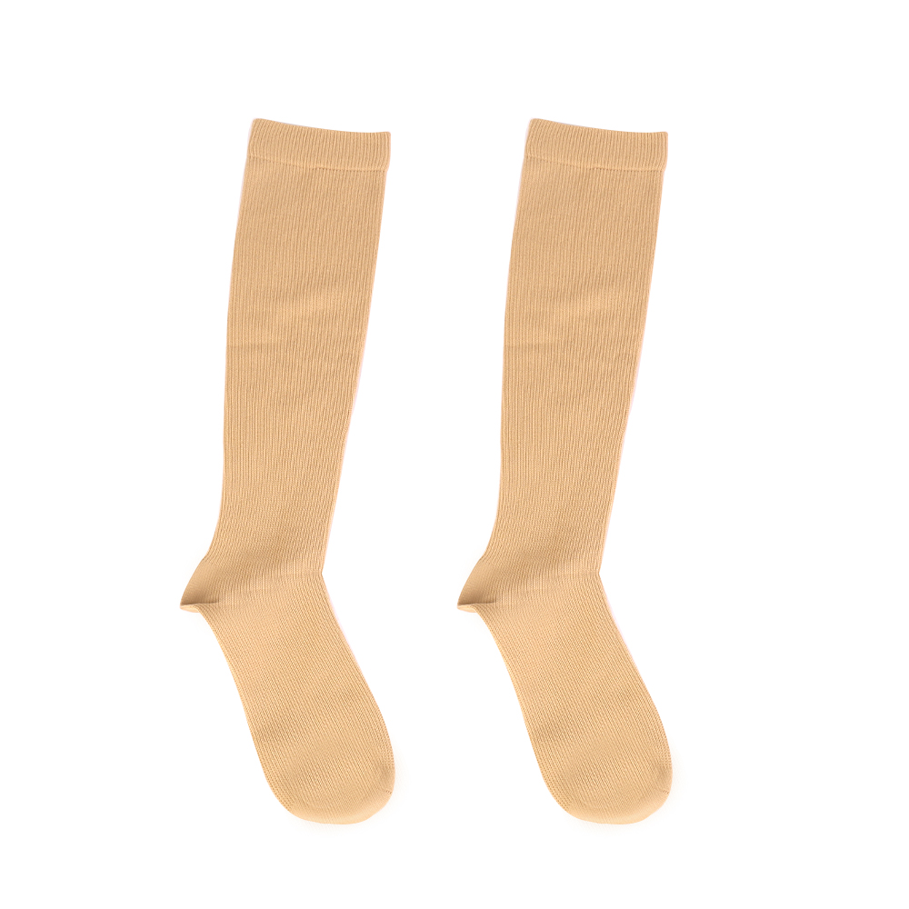 Unisex Anti-Fatigue Sport Compression Socks One Pair Skin Color S/M Size