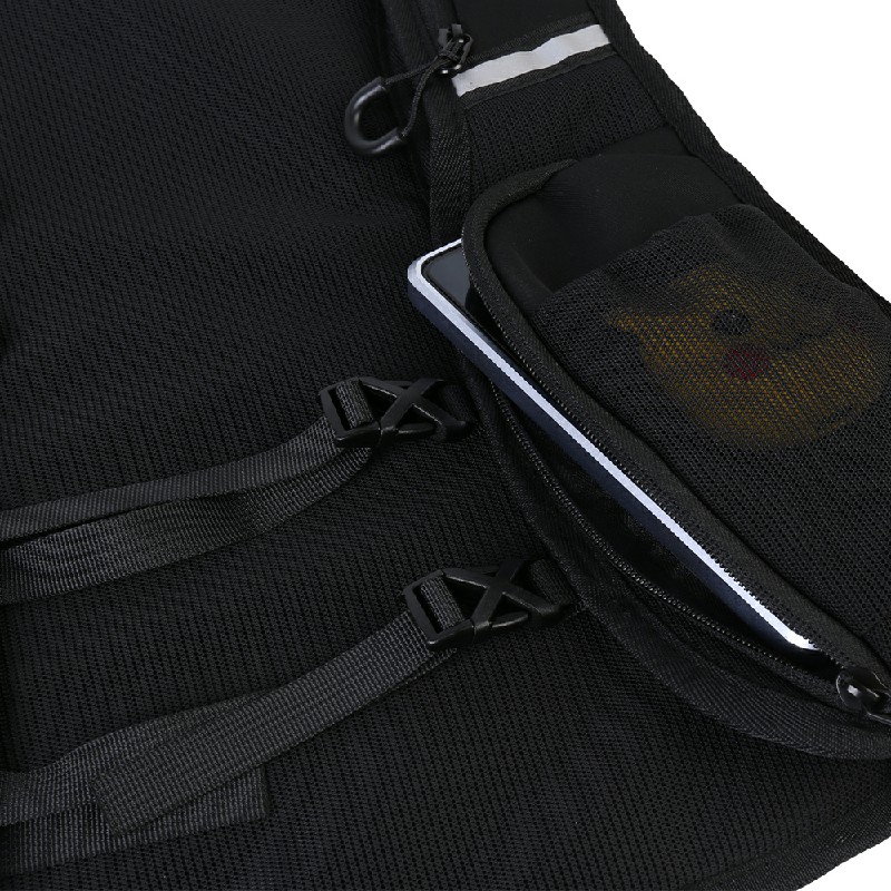 Cycling Running Vest Bag Reflective Hydration Vest Storage Bag Backpack Black