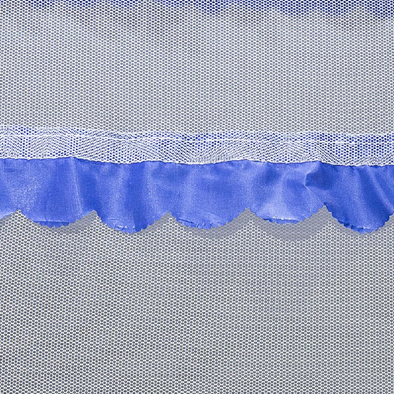 Yurt Mosquito Net Pop-Up Netting Tent with Lace Cover Single Door 100 x 190cm Blue