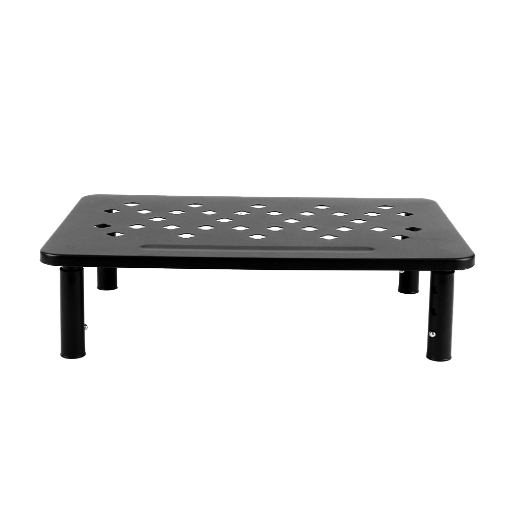 Black Metal Monitor Stand Riser Mesh Platform for Computer Laptop Printer