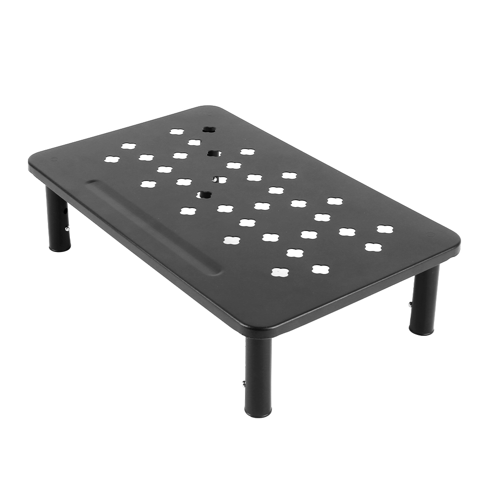 Black Metal Monitor Stand Riser Mesh Platform for Computer Laptop Printer