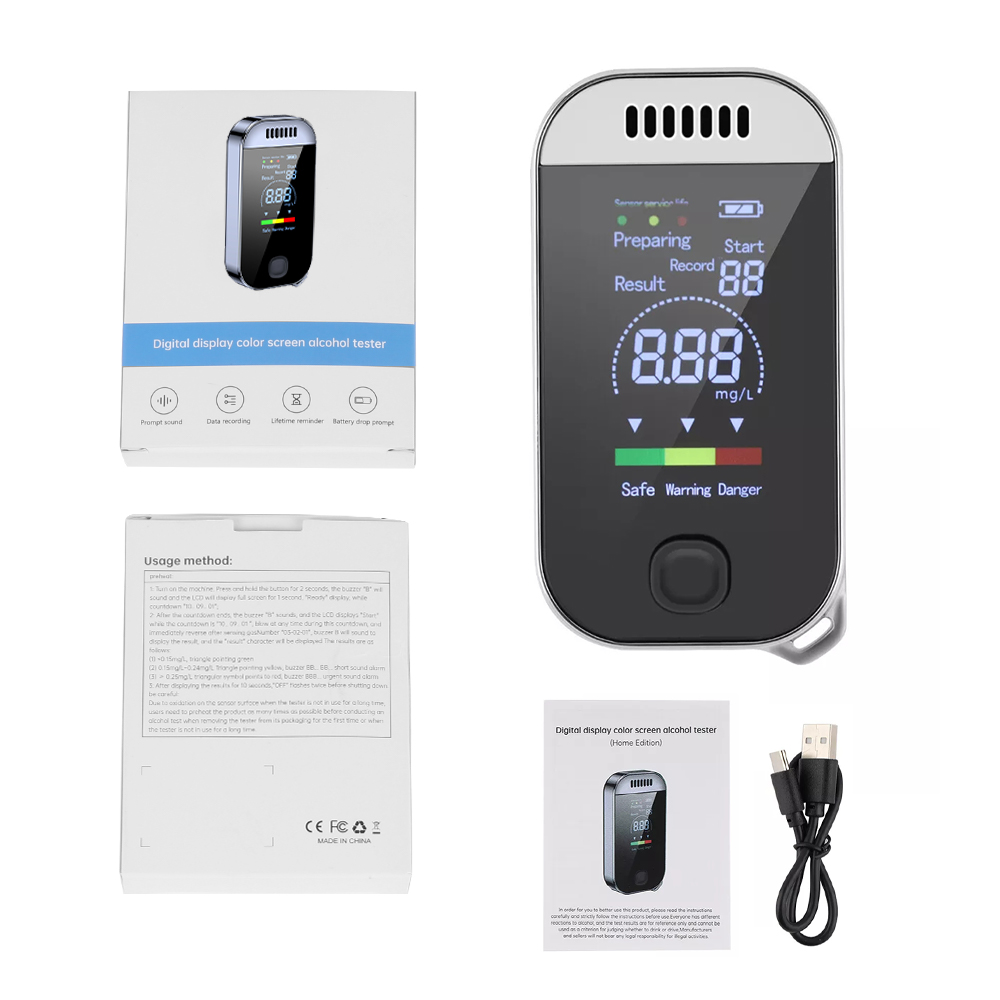 Portable LCD Digital Breath-Alcohol Tester Breathalyser Self Analyzer