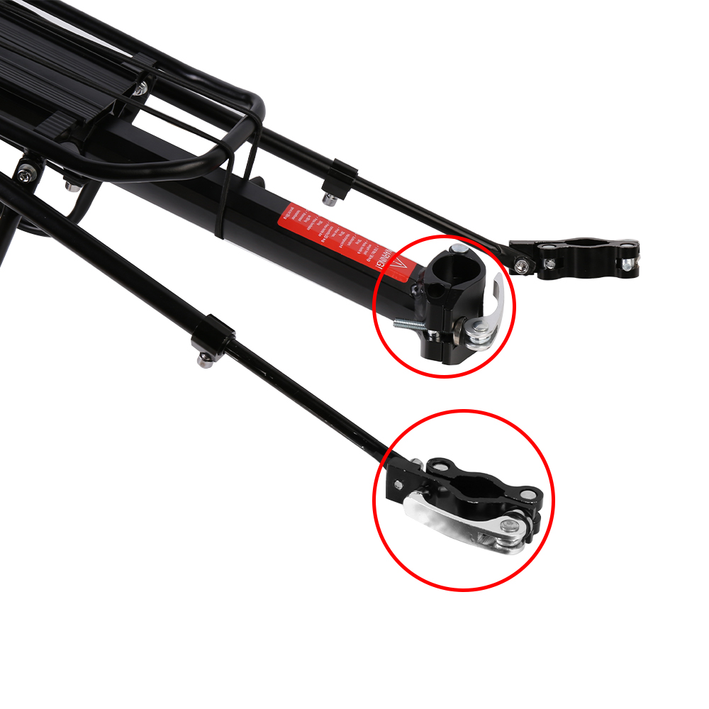 Mountain Bike Rear Pannier Rack Bicycle Rear Carrier with Adjustable Fender